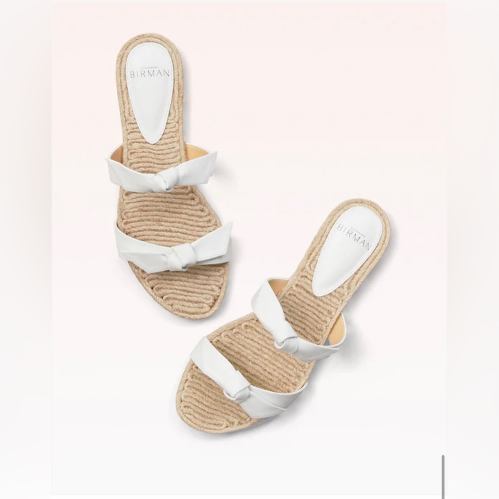 Alexandre Birman Clarita Flat Braided White Sandal 39